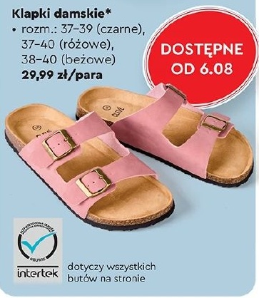 Klapki damskie w ofercie sklepu Biedronka