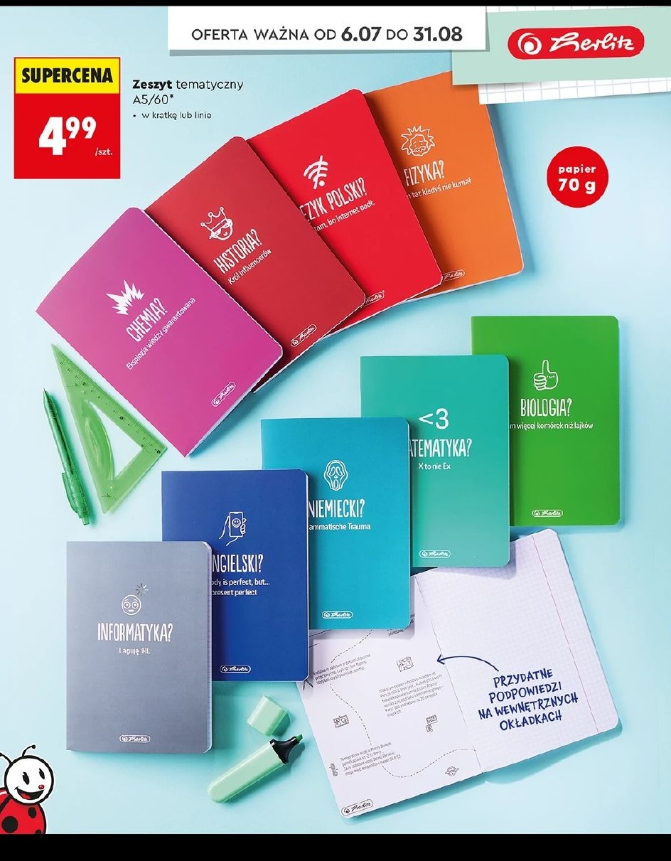 Zeszyt w ofercie sklepu Biedronka