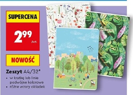 Zeszyt A4 w ofercie sklepu Biedronka