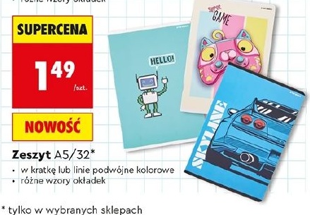 Zeszyt A5 w ofercie sklepu Biedronka