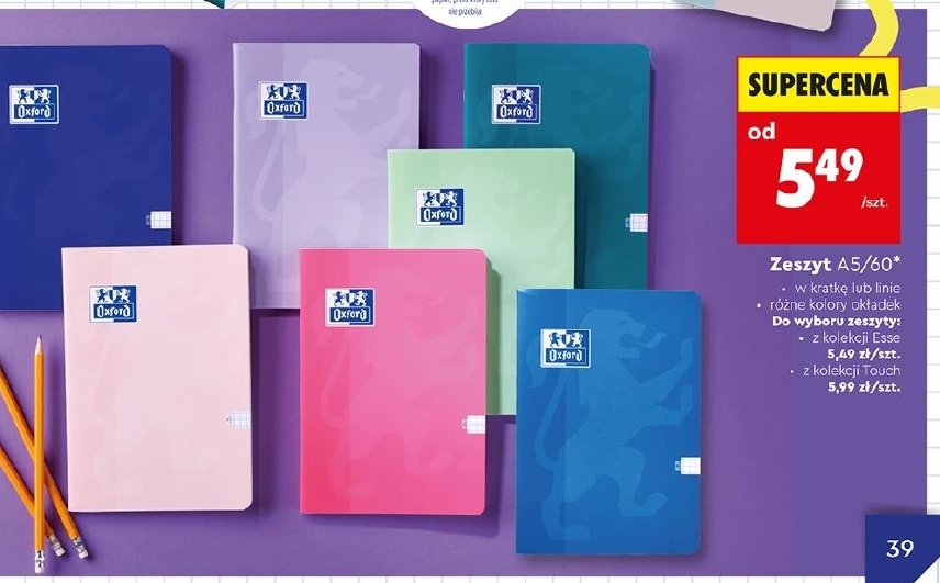 Zeszyt Oxford w ofercie sklepu Biedronka