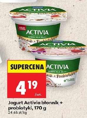 Jogurt Activia błonnik + probiotyki w ofercie sklepu Biedronka