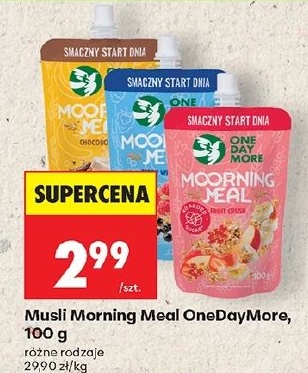 Musli Morning Meal OneDayMore w ofercie sklepu Biedronka
