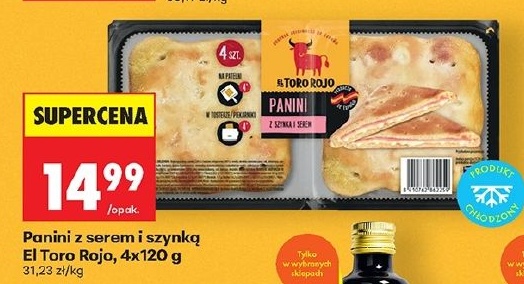Panini z serem i szynką El Toro Rojo w ofercie sklepu Biedronka