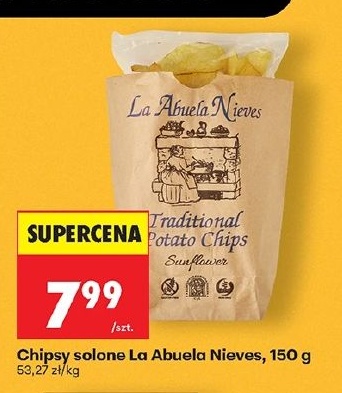 Chipsy solone La Abuela Nieves w ofercie sklepu Biedronka