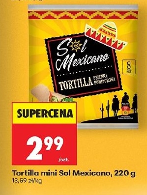 Tortilla mini Sol Mexicano w ofercie sklepu Biedronka