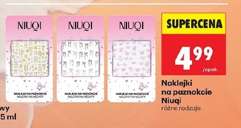 Naklejki na paznokcie Niuqi w ofercie sklepu Biedronka