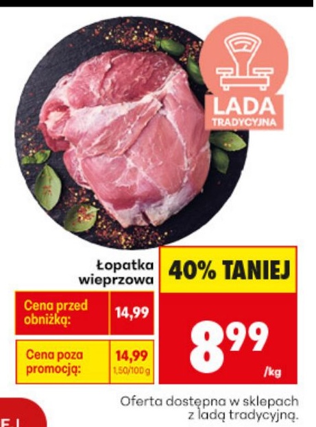 Łopatka wieprzowa w ofercie sklepu Biedronka