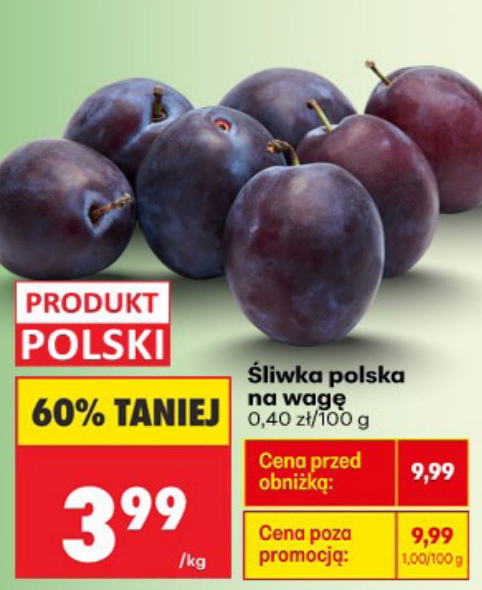 Śliwka polska w ofercie sklepu Biedronka