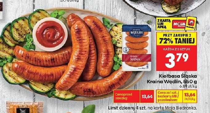 Kiełbasa Śląska Kraina Wędlin w ofercie sklepu Biedronka