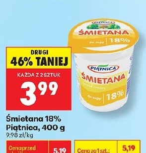 Śmietana 18% w ofercie sklepu Biedronka