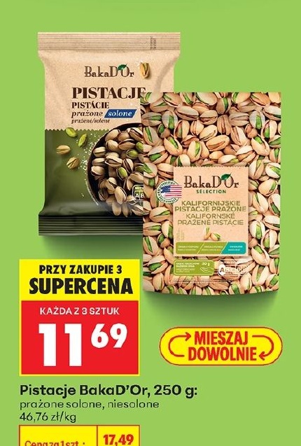Pistacje BakaD'Or w ofercie sklepu Biedronka