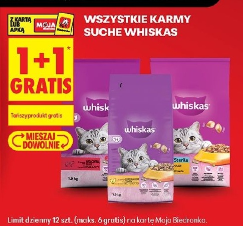 karma sucha Whiskas w ofercie sklepu Biedronka