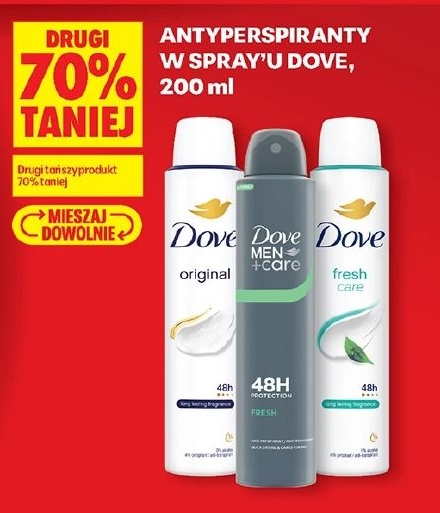 Antyperspirant w spray'u Dove w ofercie sklepu Biedronka