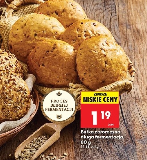 Bułka całoroczna długa fermentacja w ofercie sklepu Biedronka