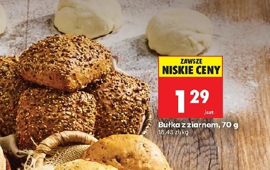 Bułka z ziarnem w ofercie sklepu Biedronka