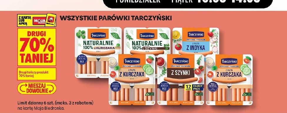 parówka Tarczyński w ofercie sklepu Biedronka