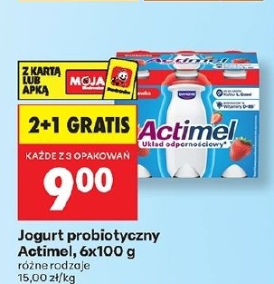 Jogurt probiotyczny Actimel w ofercie sklepu Biedronka
