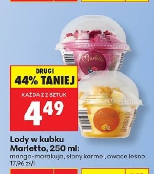 Lody w kubku Marletto w ofercie sklepu Biedronka
