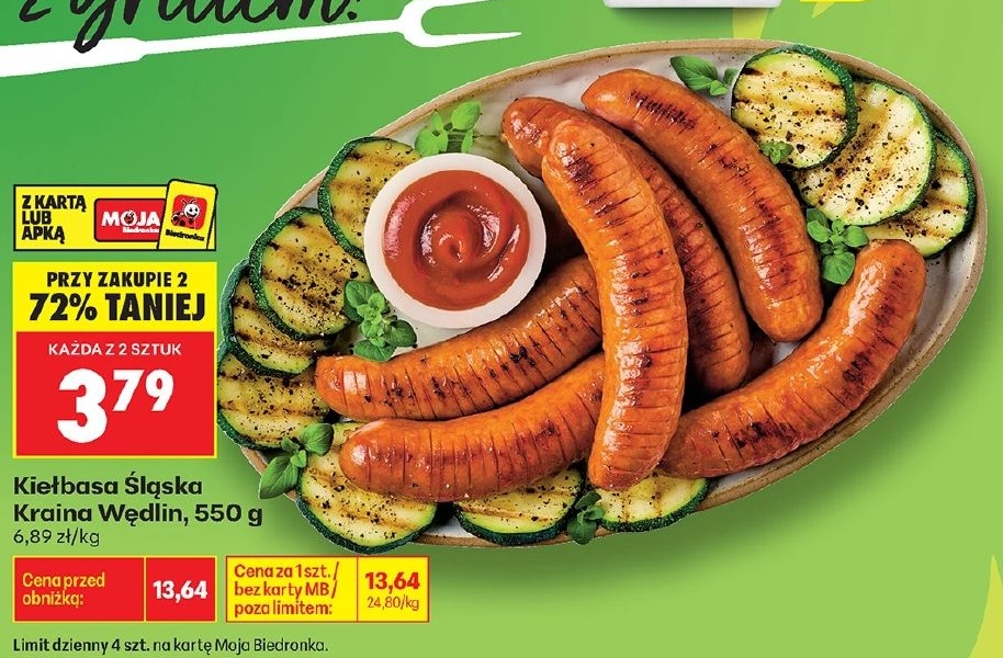Kiełbasa Śląska Kraina Wędlin w ofercie sklepu Biedronka