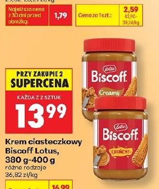 Krem Ciasteczkowy Biscoff Lotus w ofercie sklepu Biedronka