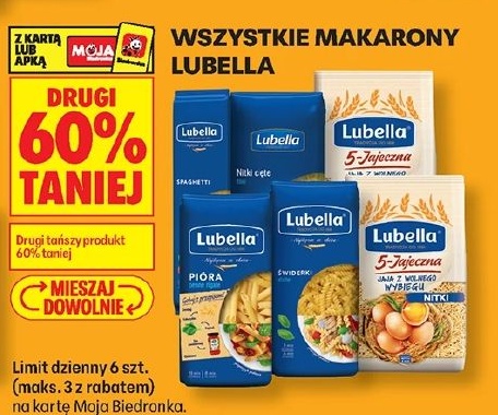 makaron Lubella w ofercie sklepu Biedronka
