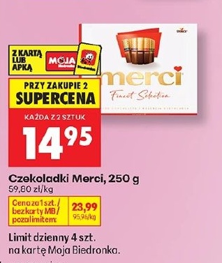 Czekoladki Merci w ofercie sklepu Biedronka