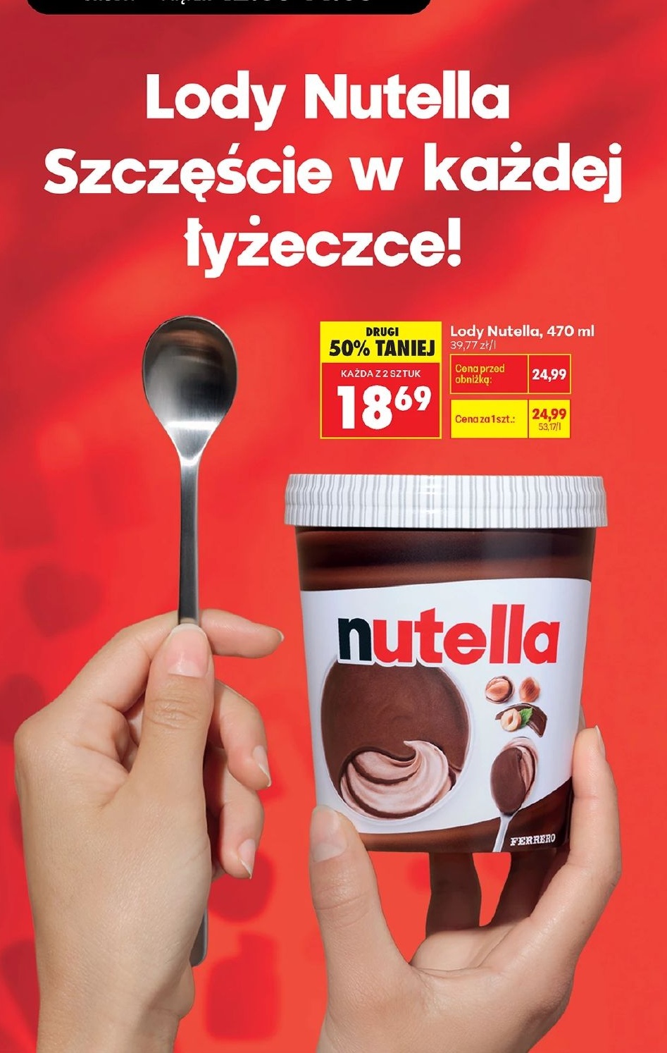 Lody Nutella w ofercie sklepu Biedronka