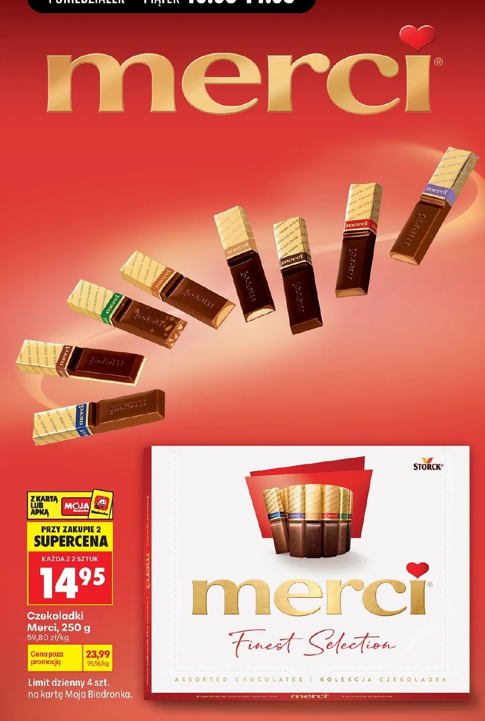 Czekoladki Merci w ofercie sklepu Biedronka