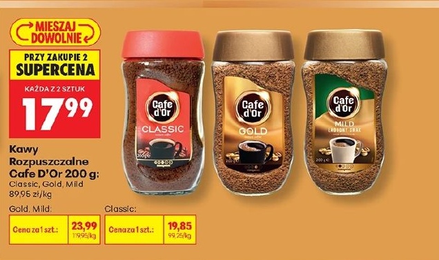 kawa rozpuszczalna Cafe d'Or w ofercie sklepu Biedronka
