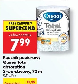 Ręcznik papierowy Total absorption Queen w ofercie sklepu Biedronka