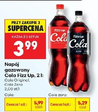 Napój gazowany Cola Fizz Up w ofercie sklepu Biedronka