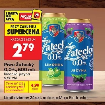 Piwo Žatecký 0,0% w ofercie sklepu Biedronka