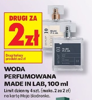 Woda perfumowana Made in Lab w ofercie sklepu Biedronka