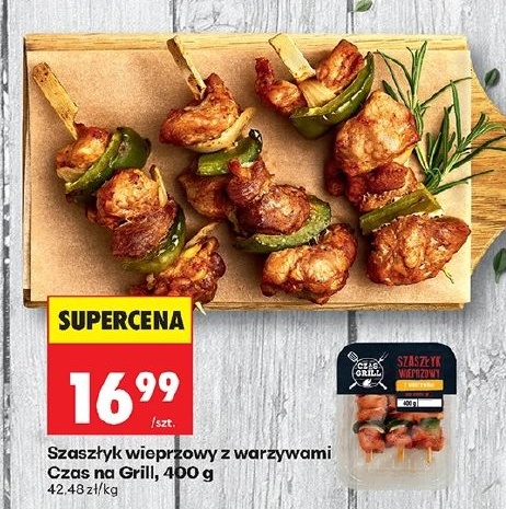 Szaszłyk wieprzowy w ofercie sklepu Biedronka
