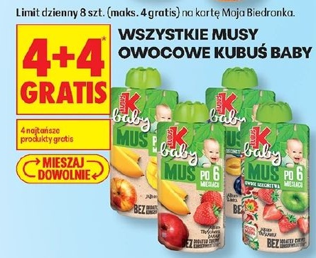 mus owocowy Kubuś baby w ofercie sklepu Biedronka