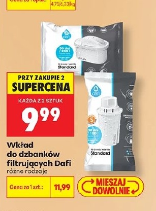 Wkład do dzbanków filtrujących Dafi w ofercie sklepu Biedronka