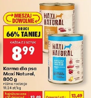 Karma dla psa Maxi Natural w ofercie sklepu Biedronka