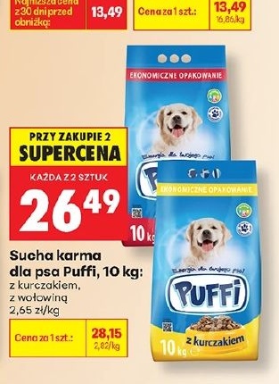 Sucha karma dla psa Puffi w ofercie sklepu Biedronka