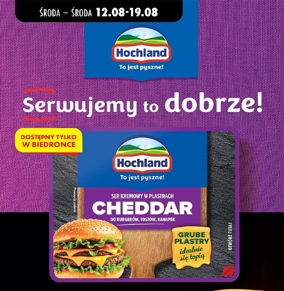 Cheddar w ofercie sklepu Biedronka