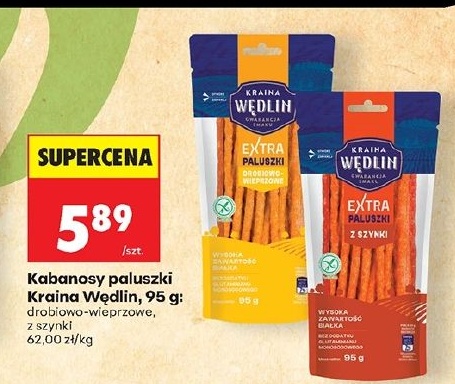 Kabanosy paluszki Kraina Wędlin w ofercie sklepu Biedronka