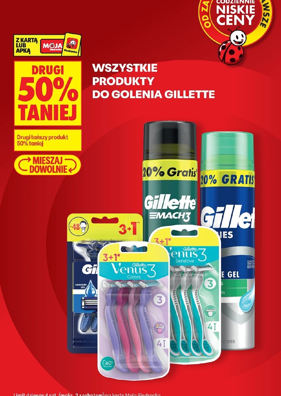 produkt do golenia Gillette w ofercie sklepu Biedronka
