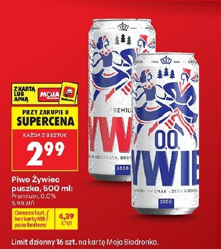 Piwo Żywiec w ofercie sklepu Biedronka