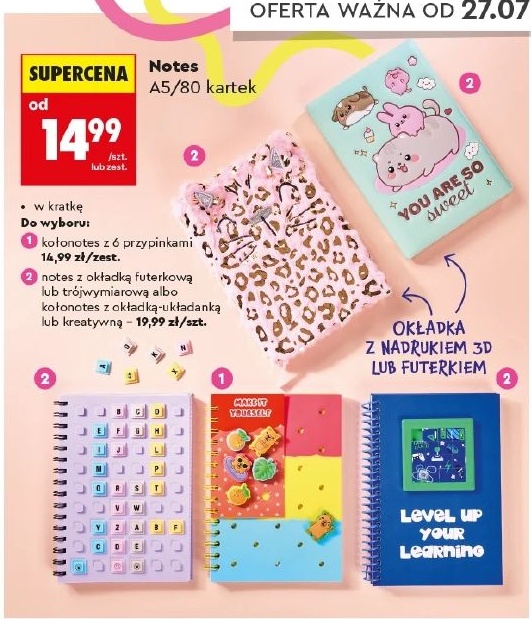 Notes w ofercie sklepu Biedronka