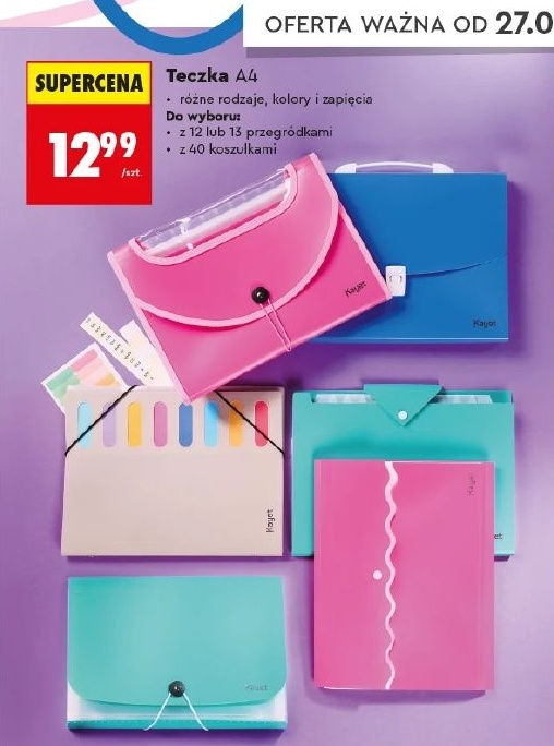 Teczka A4 w ofercie sklepu Biedronka