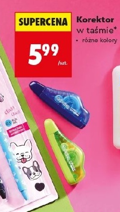 Korektor w taśmie w ofercie sklepu Biedronka
