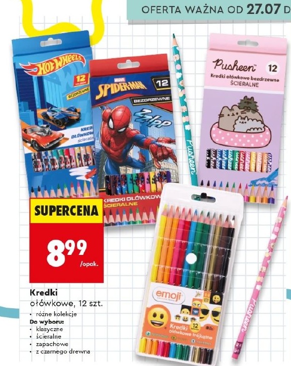 Kredki ołówkowe w ofercie sklepu Biedronka