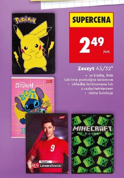 zeszyt w ofercie sklepu Biedronka