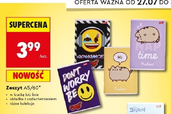 zeszyt w ofercie sklepu Biedronka