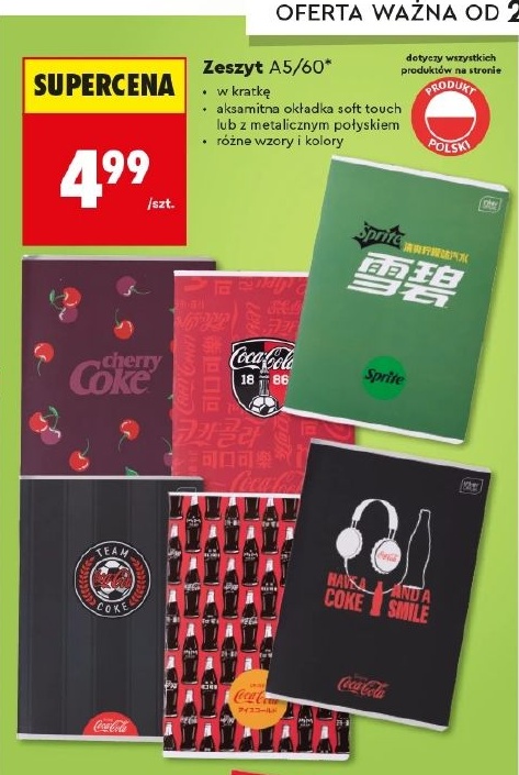 zeszyt w ofercie sklepu Biedronka